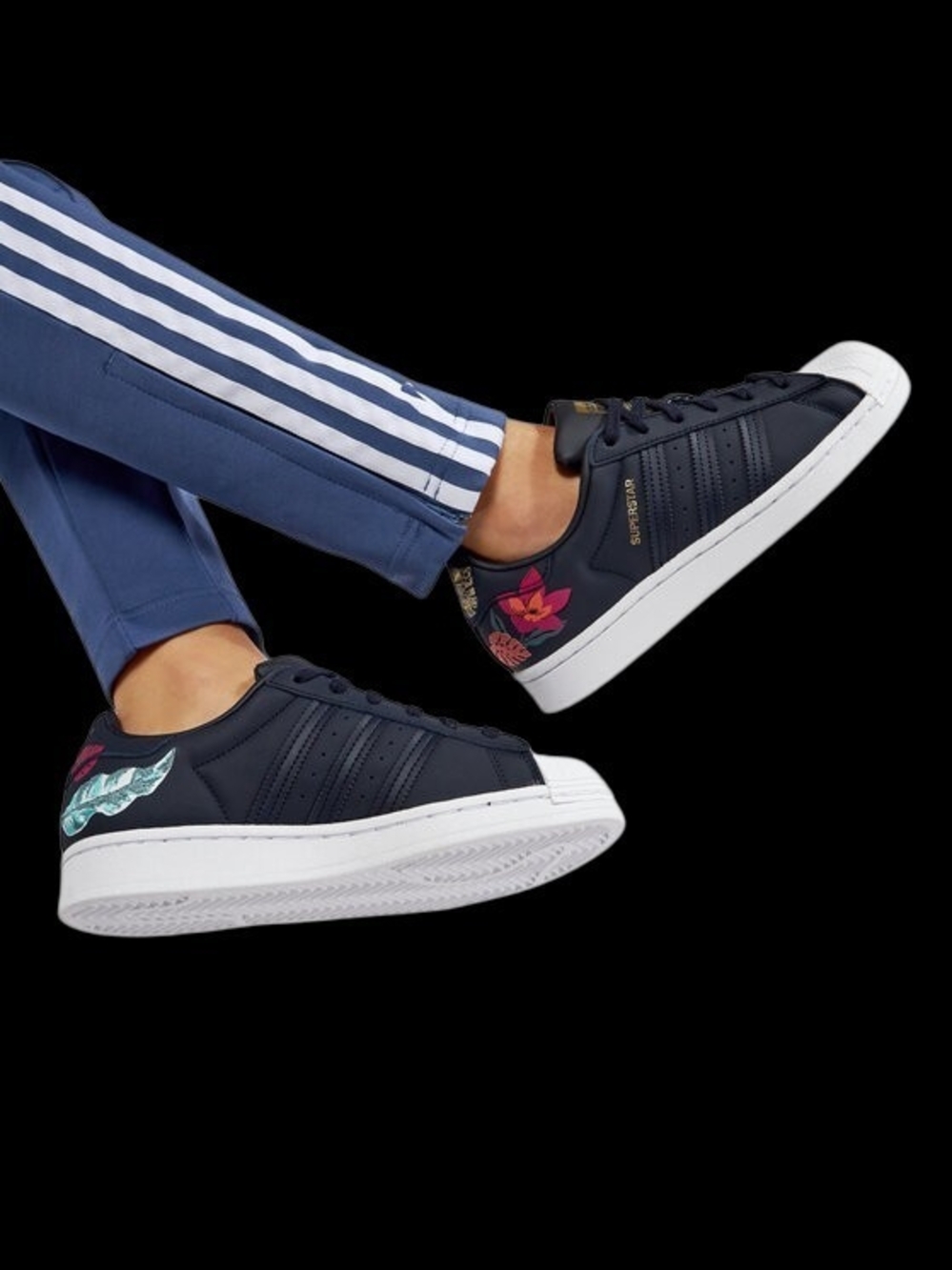 Adidas x HER Studio London Superstar Floral Navy Sneakers Women’s 6.5